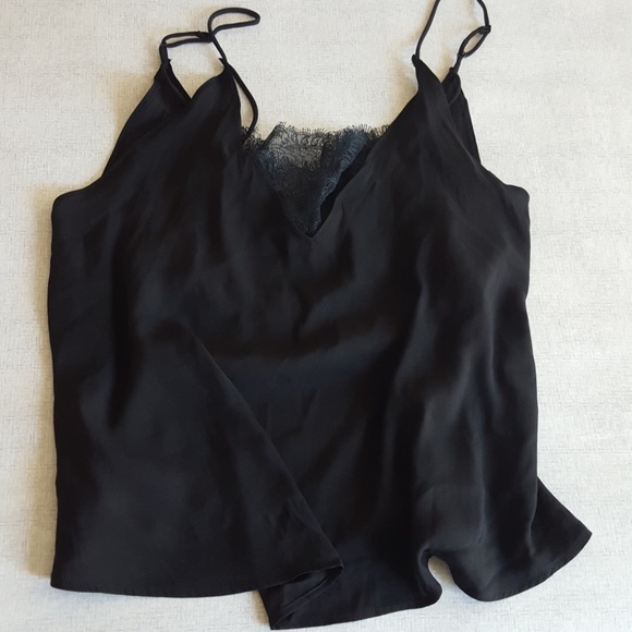 Free People V Neck cami lace black xs - Picture 5 of 5